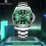 PAGANI Design Luxury Brand Men Watches Automatic Green Watch Men Stainless Steel Waterproof Business Sport Mechanical Wristwatch