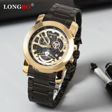 LONGBO Top Men Watches Waterproof Stainless Steel Quartz Watch Male Chronograph Military Clock Wrist watch Relogio Masculino