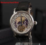 Real seagull Tourbillon Watch Men Mechanical Movement Luxury Brand Earth Dial Alligator Leather Men's Wristwatch Reloj Hombre