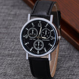 Watch Male Colorful Blue Light Glass Belt Man Wrist Watch