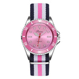 Watch Colour Stripe Weave Bring Quartz Motion Wrist Watch Watch
