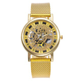 Watch Imitate Mechanics Hollow Out Plastic Cement Quartz Wrist Watch Male Fund Wrist