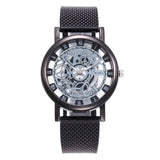 Watch Imitate Mechanics Hollow Out Plastic Cement Quartz Wrist Watch Male Fund Wrist