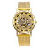 Watch Imitate Mechanics Hollow Out Plastic Cement Quartz Wrist Watch Male Fund Wrist