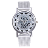 Watch Imitate Mechanics Hollow Out Plastic Cement Quartz Wrist Watch Male Fund Wrist