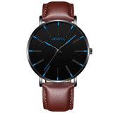 Minimalist Men's Fashion Slim Watch Simple Men's Business Stainless Steel Mesh Quartz Watch Relogio Masculino
