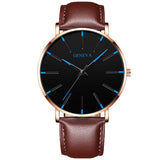 Minimalist Men's Fashion Slim Watch Simple Men's Business Stainless Steel Mesh Quartz Watch Relogio Masculino