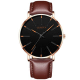 Minimalist Men's Fashion Slim Watch Simple Men's Business Stainless Steel Mesh Quartz Watch Relogio Masculino