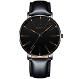 Minimalist Men's Fashion Slim Watch Simple Men's Business Stainless Steel Mesh Quartz Watch Relogio Masculino