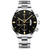 Men Militar Stainless Steel Watches Luxury Calendar Quartz Wristwatch Mens Business Casual Watch for Man Clock relogio masculino