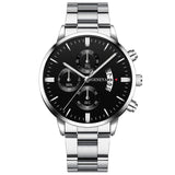 Men Militar Stainless Steel Watches Luxury Calendar Quartz Wristwatch Mens Business Casual Watch for Man Clock relogio masculino