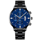 Men Militar Stainless Steel Watches Luxury Calendar Quartz Wristwatch Mens Business Casual Watch for Man Clock relogio masculino