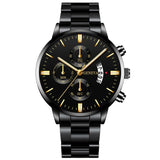 Men Militar Stainless Steel Watches Luxury Calendar Quartz Wristwatch Mens Business Casual Watch for Man Clock relogio masculino