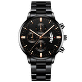 Men Militar Stainless Steel Watches Luxury Calendar Quartz Wristwatch Mens Business Casual Watch for Man Clock relogio masculino