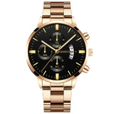 Men Militar Stainless Steel Watches Luxury Calendar Quartz Wristwatch Mens Business Casual Watch for Man Clock relogio masculino