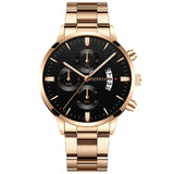 Men Militar Stainless Steel Watches Luxury Calendar Quartz Wristwatch Mens Business Casual Watch for Man Clock relogio masculino