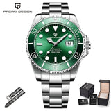 PAGANI Design Luxury Brand Men Watches Automatic Green Watch Men Stainless Steel Waterproof Business Sport Mechanical Wristwatch