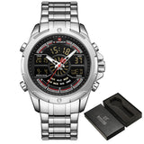 NAVIFORCE Watches For Men Top Luxury Brand Business Quartz Men’s Watch Stainless Steel Waterproof Wristwatch Relogio Masculino