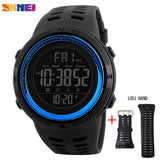 SKMEI Men Sports Watches Countdown Double Time Watch Alarm Chrono Digital Wristwatches 50M Waterproof Relogio Masculino 1251