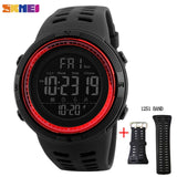 SKMEI Men Sports Watches Countdown Double Time Watch Alarm Chrono Digital Wristwatches 50M Waterproof Relogio Masculino 1251
