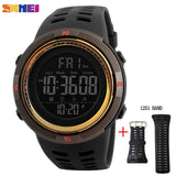 SKMEI Men Sports Watches Countdown Double Time Watch Alarm Chrono Digital Wristwatches 50M Waterproof Relogio Masculino 1251