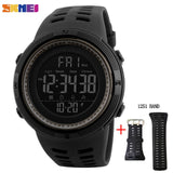SKMEI Men Sports Watches Countdown Double Time Watch Alarm Chrono Digital Wristwatches 50M Waterproof Relogio Masculino 1251