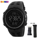 SKMEI Men Sports Watches Countdown Double Time Watch Alarm Chrono Digital Wristwatches 50M Waterproof Relogio Masculino 1251